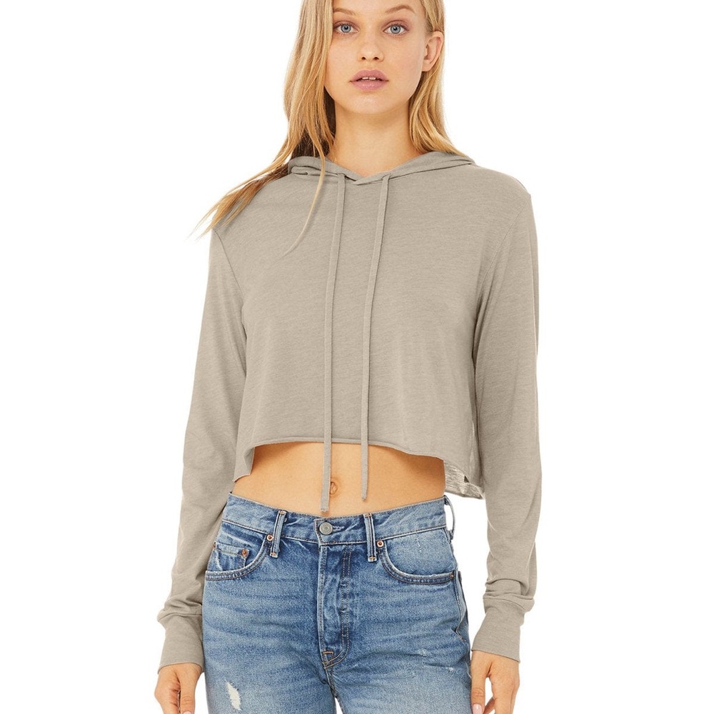 BELLA+CANVAS Solid Crop Hoodie
